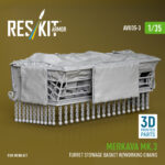 Merkava Mk.3 turret stowage basket w/working chains for Meng kit (3D Printed) (1/35) - Image 3
