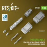 Merkava Mk.3 rear hull metall storage baskets (2 pcs) w/workable chains for Meng kit (3D Printed) (1/35) - Image 2