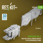 Merkava Mk.3 rear hull metall storage baskets (2 pcs) w/workable chains for Meng kit (3D Printed) (1/35) - Image 3