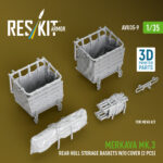 Merkava Mk.3 rear hull storage baskets w/o cover (2 pcs) for Meng kit (3D Printed) (1/35)
