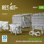 Merkava Mk.3 rear hull storage baskets w/o cover (2 pcs) for Meng kit (3D Printed) (1/35) - Image 3