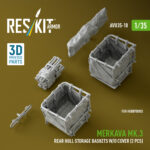 Merkava Mk.3 rear hull storage baskets w/o cover (2 pcs) for HobbyBoss kit (3D Printed) (1/35) - Image 2