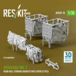 Merkava Mk.3 rear hull storage baskets w/o cover (2 pcs) for HobbyBoss kit (3D Printed) (1/35) - Image 3