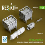 Merkava Mk.3 rear hull storage baskets w/cover (2 pcs) for Meng kit (3D Printed) (1/35)