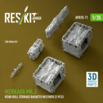 Merkava Mk.3 rear hull storage baskets w/cover (2 pcs) for Meng kit (3D Printed) (1/35) - Image 2