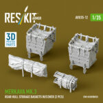 Merkava Mk.3 rear hull storage baskets w/cover (2 pcs) for HobbyBoss kit (3D Printed) (1/35)