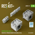 Merkava Mk.3 rear hull storage baskets w/cover (2 pcs) for HobbyBoss kit (3D Printed) (1/35) - Image 2