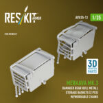 Merkava Mk.3 damaged rear hull metall storage baskets (2 pcs) w/workable chains for Meng kit (3D Printed) (1/35) - Image 2
