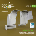 Merkava Mk.3 Damaged Front n' Rear fenders with Rear stowage bins (open) for HobbyBoss kit (3D Printed) (1/35) - Image 3