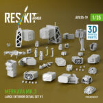 Merkava Mk.3 large exterior detail set V1 for Meng kit (3D Printed) (1/35) - Image 3