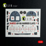 AV-8A HARRIER (Late) - interior 3D decals for Kinetic kit (1/48)