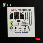 FOKKER D.XXI - interior 3D decals for Special Hobby kit (1/48)