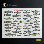River Fish set Type 3 - 3D Decal for dioramas (1/35)