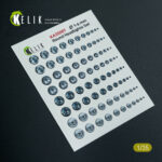 Round Headlights Set 1-6 mm - 3D Decal for models (1/35) - Image 2