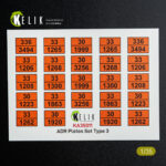 ADR Plates Set Type 3 - Decal for models (1/35)