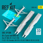 GBU-39 SDB (8 pcs) and BRU-61 (2 pcs) (3D Printed) (1/32)