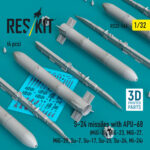 S-24 missiles with APU-68 (4 pcs) (3D Printed) (1/32) - Image 2