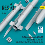 S-24 missiles with APU-68 (4 pcs) (3D Printed) (1/32) - Image 3