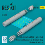 LAU-68, LAU-68D/A, LAU-131/A Hydra rocket launchers for US Army & Navy, Ukrainian AF (a/c & h) (2 pcs) (3D Printed) (1/32)