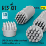 LAU-3A Hydra rocket launchers for US Army & Navy (a/c & h) (2 pcs) (3D Printed) (1/32) - Image 3