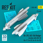 Kh-29L (AS-14A Kedge) missiles with AKU-58 (2 pcs) (3D Printed) (1/32)