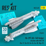 Kh-29T (AS-14B Kedge) missiles with AKU-58 (2 pcs) (3D Printed) (1/32)