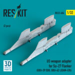 US weapon adapter for Su-27 Flanker (2 pcs) (GBU-39 SDB, GBU-62 (JDAM-ER)) (3D Printed) (1/32)