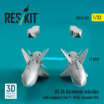AS.34 Kormoran missiles with adapters (2 pcs) (for F-104G, Tornado IDS) (3D Printed) (1/32) - Image 2