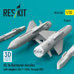 AS.34 Kormoran missiles with adapters (2 pcs) (for F-104G, Tornado IDS) (3D Printed) (1/32) - Image 3