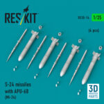 S-24 missiles with APU-68 (4 pcs) (Mi-24) (3D Printed) (1/35) - Image 2
