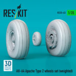 AH-64 Apache type 2 wheels set (weighted) (3D Printed) (1/35) - Image 3