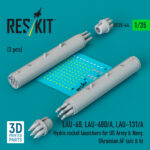 LAU-68, LAU-68D/A, LAU-131/A Hydra rocket launchers for US Army & Navy, Ukrainian AF (a/c & h) (2pcs) (3D Printed) (1/35)