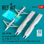 GBU-39 SDB (8 pcs) and BRU-61 (2 pcs) (3D Printed) (1/48)