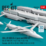 GBU-39 SDB (8 pcs) and BRU-61 (2 pcs) (3D Printed) (1/48) - Image 2