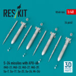 S-24 missiles with APU-68 (4 pcs) (3D Printed) (1/48) - Image 2