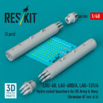 LAU-68, LAU-68D/A, LAU-131/A Hydra rocket launchers for US Army & Navy, Ukrainian AF (a/c & h) (2pcs) (3D Printed) (1/48)
