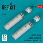 LAU-3A Hydra rocket launchers for US Army & Navy (a/c & h) (2pcs) (3D Printed) (1/48) - Image 2
