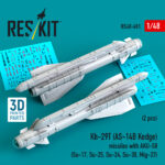 Kh-29T (AS-14B Kedge) missiles with AKU-58 (2 pcs) (3D Printed) (1/48)
