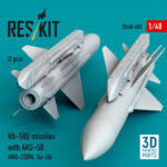 Kh-58U missiles with AKU-58 (2 pcs) (3D Printed) (1/48) - Image 2