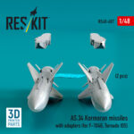 AS.34 Kormoran missiles with adapters (2 pcs) (for F-104G, Tornado IDS) (3D Printed) (1/48) - Image 2