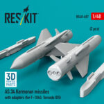 AS.34 Kormoran missiles with adapters (2 pcs) (for F-104G, Tornado IDS) (3D Printed) (1/48) - Image 3