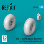 DHC-2 Beaver Alaskan bushwheel tires (35x15x10) set for Dora Wings kit (3D Printed) (1/72)