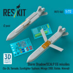 Storm Shadow/SCALP EG missiles (2 pcs) (Su-24, Tornado, Eurofighter Typhoon, Mirage 2000, Rafale, Nimrod) (3D Printed) (1/72)