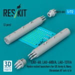 LAU-68, LAU-68D/A, LAU-131/A Hydra rocket launchers for US Army & Navy, Ukrainian AF (a/c & h) (2 pcs) (3D Printed) (1/72)