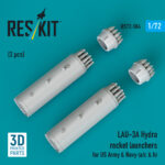 LAU-3A Hydra rocket launchers for US Army & Navy (a/c & h) (2pcs) (3D Printed) (1/72) - Image 2