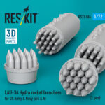 LAU-3A Hydra rocket launchers for US Army & Navy (a/c & h) (2pcs) (3D Printed) (1/72) - Image 3