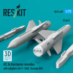 AS.34 Kormoran missiles with adapters (2 pcs) (for F-104G, Tornado IDS) (3D Printed) (1/72) - Image 3