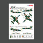 Su-25 Frogfoot Geometric (BLUE 17, 33, 01, 02) Ukrainian Air Forces (Main Decals with Stencils)(1/48) - Image 2
