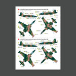 Su-25 Frogfoot Geometric (BLUE 17, 33, 01, 02) Ukrainian Air Forces (Main Decals with Stencils)(1/48) - Image 3