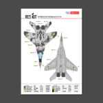 MiG-29 9-13 (White 57) Digital (Pixel) Ukrainian Air Forces (Main Decals with Stencils & Masks for painting 4 pcs) (1/48) - Image 3